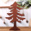 Mini Christmas Tree Decorative Light Brown Wood 1 Pack 3