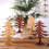 Mini Christmas Tree Decorative Light Brown Wood 1 Pack 6