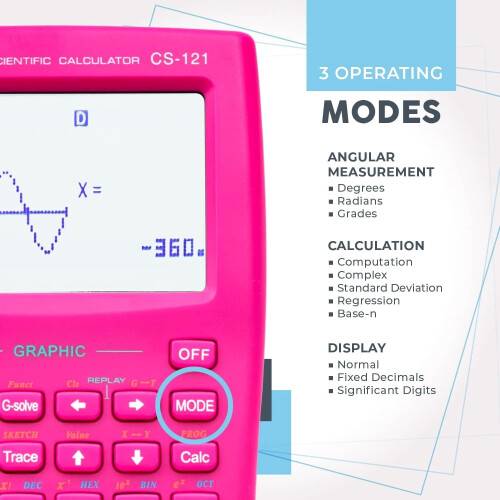 Calculatrice scientifique avec fonctions graphiques, modes multiples, interface intuitive – Compatible avec CS-121 2