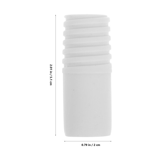 20Pcs White Plastic Extension Pole Adapter for Mop Broom Handle with Threaded End for Home Use 1