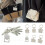 Conjunto de 6 chaveiros em formato de casa para casa, carro e bolsa. 2