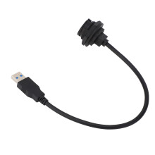 USB 3.0 prise sur panneau étanche 0.3m noir 1.5A
