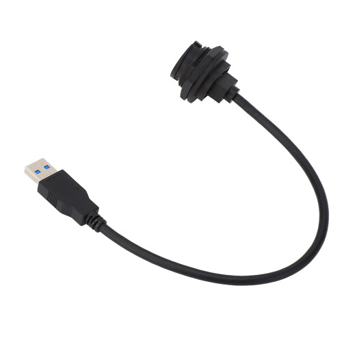 USB 3.0 prise sur panneau étanche 0.3m noir 1.5A