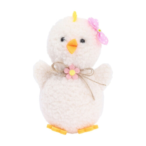 Easter Chick Hanging Ornament White Polyester 4.72x3.14x2 in 1