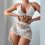Γυναικεία Καλύμματα Παραλίας Summer2Piece Σύνολα Seashells Halter Crochet Μπικίνι με Τοπ και Μίνι 4