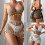 Γυναικεία Καλύμματα Παραλίας Summer2Piece Σύνολα Seashells Halter Crochet Μπικίνι με Τοπ και Μίνι 6