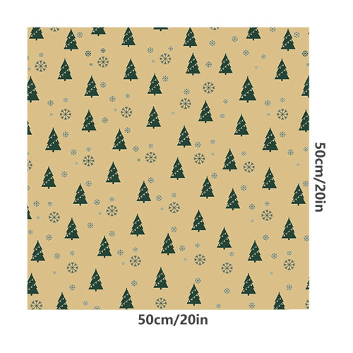 Julklappspapper, 20 x 20 tum för jul, nyår, vinterhelger 2