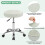 Housse de tabouret ronde élastique vert clair moyenne 2