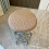 Housse de tabouret ronde élastique vert clair moyenne 4