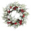 Guirlanda de Natal artificial com cobertura de geada e frutinhas vermelhas, 60 cm (24 polegadas) 2
