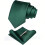 Solid Color Formal Necktie and Pocket Square Tie Clip Sets for Men 2
