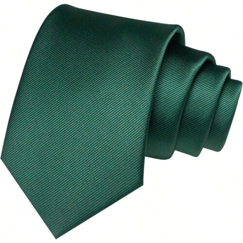 Solid Color Formal Necktie and Pocket Square Tie Clip Sets for Men 2