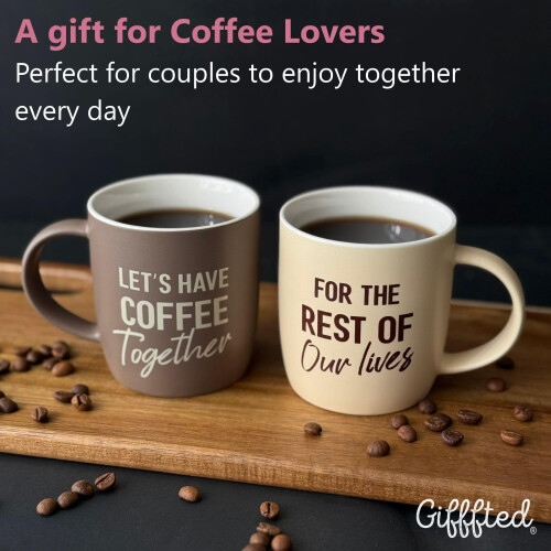 Σετ Κούπες Let's Pie Coffee Together – Κεραμικές 13oz, Αυτού & Εκείνης, Κύριος & Κυρία, Γάμος, 2