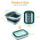 Collapsible Dish Basin with Drain Plug – Space-Saving, Portable, Foldable for Camping, RV, Kitchen & Vegetable Washing 3