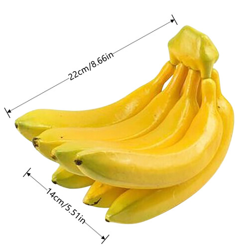 Decoração realista de cacho de bananas - Espuma, 22x14cm 1