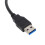 USB 3.0 prise sur panneau étanche 0.3m noir 1.5A 6