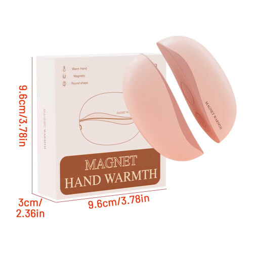 Oplaadbare magnetische handwarmer roze 2-in-1 2