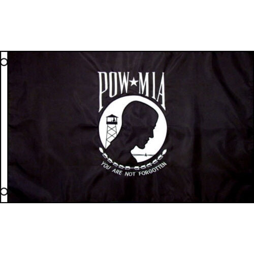 POW/MIA-Stickflagge, 90 x 150 cm, doppelseitiges Nylon 1