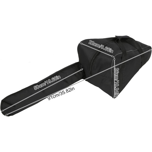 Bolsa de armazenamento para motosserra Walfront de 20 polegadas, preta. 1