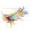 Dames fascinator hoofdband – wit, 26x26cm 5
