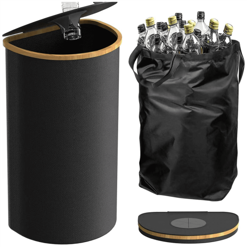 Recycling Bin for Kitchen,Recycle with 1 Removeable and Reusable Inner Bag, Large Lid Bottle 2