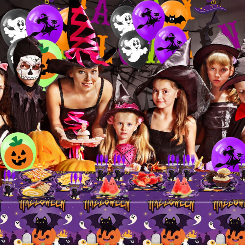 Halloween festservicesæt til 20 gæster 1
