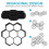 Cementstensformar med hexagonal tegeleffekt PP1-pack för trädgårdsrenovering 2