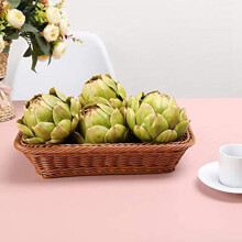 6Pcs Green Artificial Artichoke Plastic Fake Flower Fake Artichoke for Home Wedding Party Table Decoration
