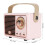 HM11 Enceinte Bluetooth rétro 400mAh 10x7x5cm Rose 2