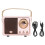 HM11 Enceinte Bluetooth rétro 400mAh 10x7x5cm Rose 3