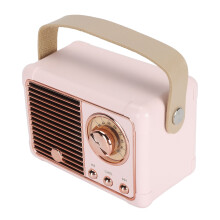 HM11 Enceinte Bluetooth rétro 400mAh 10x7x5cm Rose