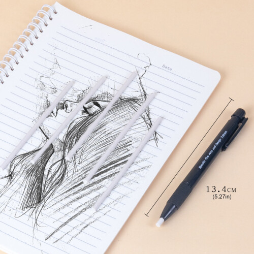 2. Artists' Retractable Eraser Pen With 5 Replaceable Tips For Precise Drawing, Schoolwork & Art Corrections 2
