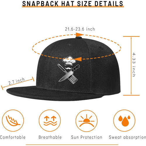 Καπέλο Σεφ για Άνδρες Καπέλα Snapback Αστείο Καπέλο Bill για Αγόρια Γυναικεία 1
