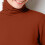 Rollkragenpullover für Damen, einfarbig, gestrickt aus Baumwolle, langärmlig, figurbetont, Basic-Pullover 5
