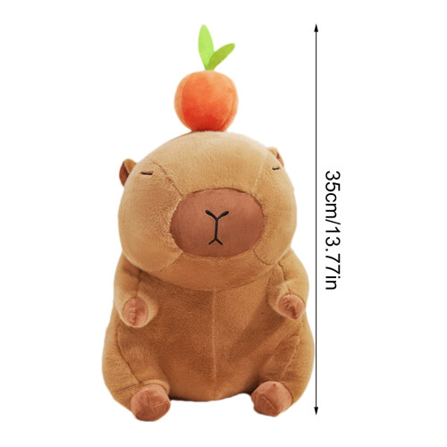Pelúcia de Capivara de 35 cm (13,8 polegadas), macia e confortável, para guardar como travesseiro, item colecionável, ideal para dormir, decorar o 1