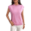 Women'S Crew Neck Sleeveless Sweater Pink M 3
