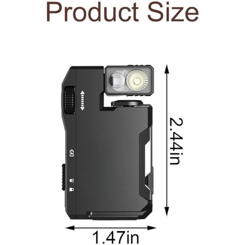 Φακός G5EDC, Επαναφορτιζόμενος Μίνι Μαγνητικός LED, 3 Λειτουργίες/400LM, Διπλό Φως 180, IP68 1
