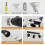 Adjustable Ceiling Spotlight, (Matte Black) 3x5W Cool White 6000K GU10 Ceiling Light (Includes Light Source) 4
