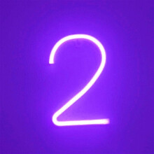 Letter Neon Lights, LED Neon Night Light Neon Lights Wall Decorative Night Light for Kids Bedroom Battery USB Operated Purple