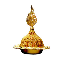 HIBIBUD Wax Melt Warmer,Mini Arabian Incense Burner Wax Burner,Electroplating Gold Candle Wax Melter,style6