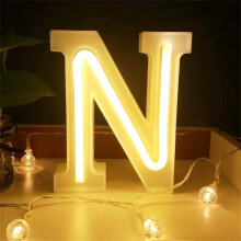 LED Neon Letter Lights, Light Up LED Letters Lights Light Up Marquee Letters Lights Letters Neon Signs Battery USB Warm