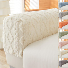 Ensemble de 2 housses extensibles pour accoudoirs de canapé – Antidérapantes, lavables en machine, en polyester, compatibles avec fauteuils