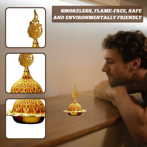 HIBIBUD Mini Arabische Waxverwarmer – Verguld 2