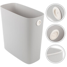 Grey Plastic Indoor Trash Can, and Compact, 1 Piece
