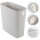 Grey Plastic Indoor Trash Can, and Compact, 1 Piece 1