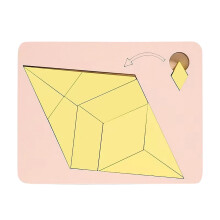 Triangle Puzzle – Wooden Irregular Shape Jigsaw Brain Teaser, Compatible with Triangulator