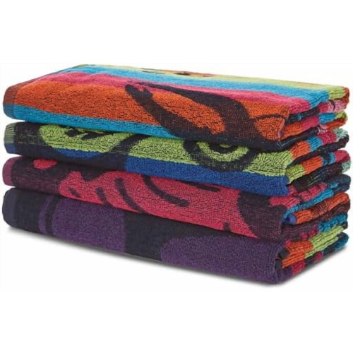 Lot de 4 serviettes de bain 100 % coton, 76 x 152 cm 1