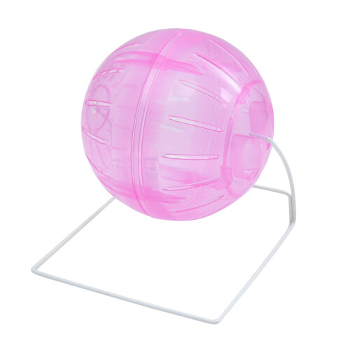 Round Hamster Exercise Ball Plastic Pink for Small Animal 1Pack
