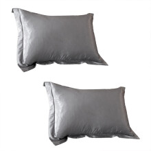 Lot de 2 taies d'oreiller en satin standard avec bordure, taies à volants en satin soyeux pour femme, décoration de chambre de princesse, fermeture