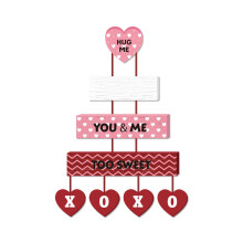 Deurbordje 'Love Mine' voor Valentijnsdag – Rustiek houten bordje met hartjesmotief, gepersonaliseerde wanddecoratie voor veranda, bruiloft,